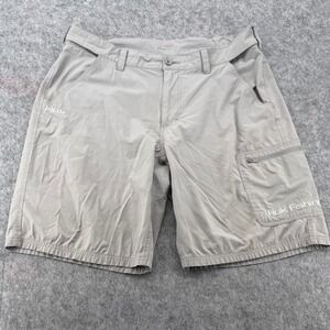 Huk Fishing Shorts Mens XL Gray Performance Cargo Pocket Quick Dry Breathable